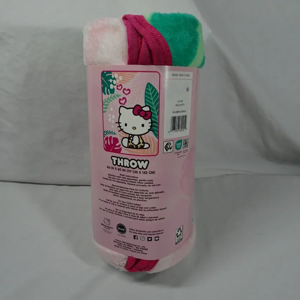 Hello Kitty Super Soft Throw Blanket 46in X 60in